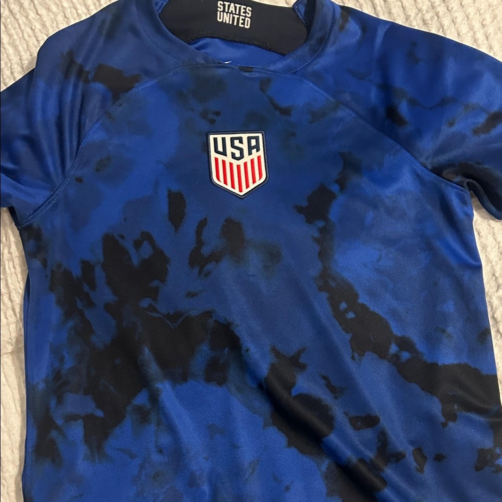 USA Blue and Black Tie-Dye Jersey